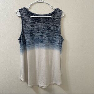 Ana ombré tank top blue white XL